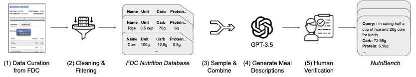 NutriBench Construction Pipeline